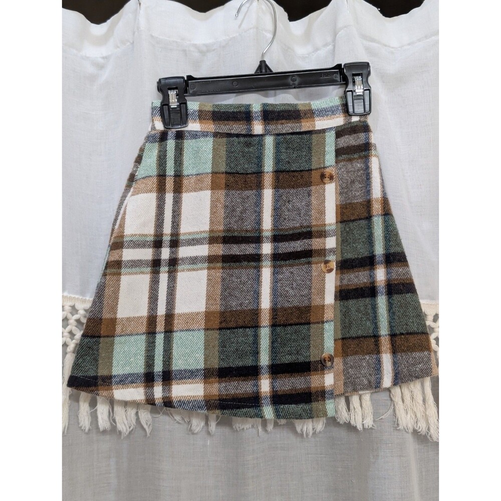 Girls Size 6 Tartan Plaid Mini Skirt